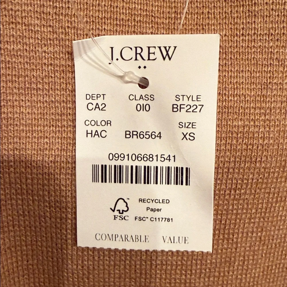 J.Crew Factory Schoolboy Sweater Blazer - Heather Acorn - XS - BNWT - Picture 7 of 8